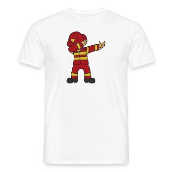 Dabbing Dab Firefighter - Men's T-Shirt - white - Front - AI Model Male 178 dark (178cm)