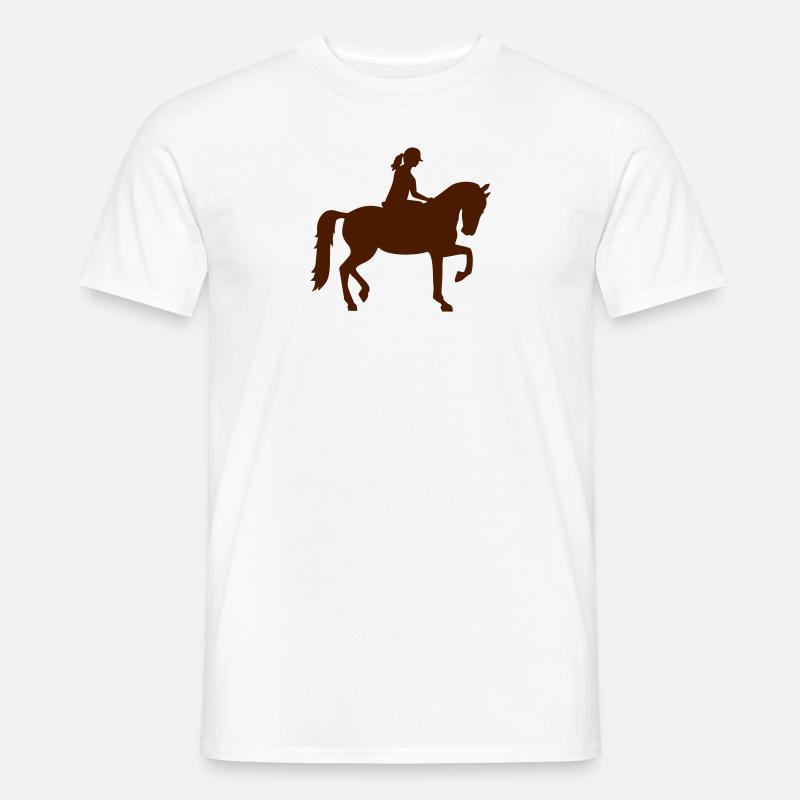 Reiterin - Männer T-Shirt - Weiß