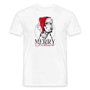 Père Noël joyeux Chiens Wilsigns - T-shirt homme - blanc - Devant - AI Model Male 178 dark (178cm)