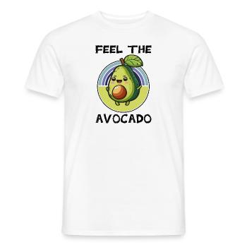 Feel the avocado - Men's T-Shirt - white - Front - AI Model Male 178 dark (178cm)
