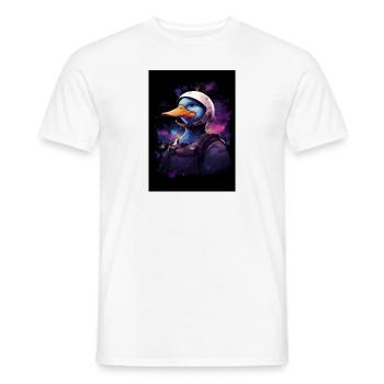 Duck Astronaut in Galaxy - Männer T-Shirt - Weiß - Vorne - AI Model Male 178 dark (178cm)