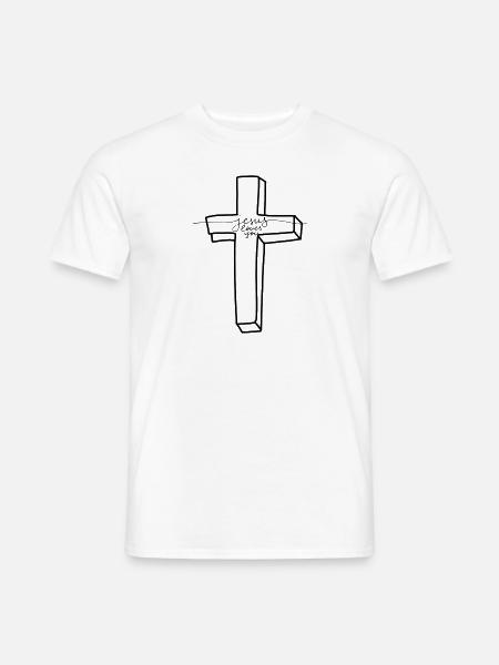Jesus loves you - Männer T-Shirt - Weiß