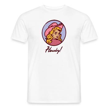 Howdy Girl Western - Männer T-Shirt - Weiß - Vorne - AI Model Male 178 dark (178cm)