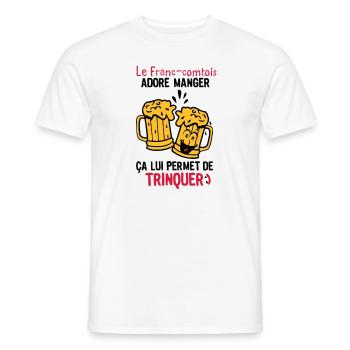 Franc Comtois Toast Alkohol Bierglas - Männer T-Shirt - Weiß - Vorne - AI Model Male 178 dark (178cm)