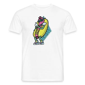 Hot Dog Lustig - Männer T-Shirt - Weiß - Vorne - AI Model Male 178 dark (178cm)