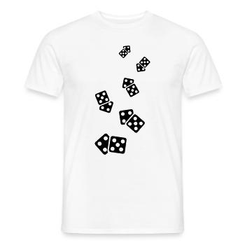 Symbole du casino Dice - T-shirt homme - blanc - Devant - AI Model Male 178 dark (178cm)