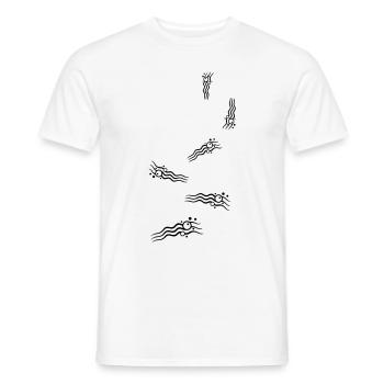 Icône d’onde - T-shirt homme - blanc - Devant - AI Model Male 178 dark (178cm)
