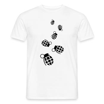 Grenade weapon icon - Men's T-Shirt - white - Front - AI Model Male 178 dark (178cm)