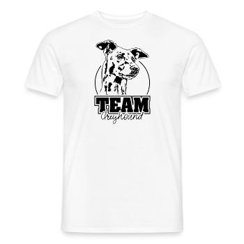 TEAM GREYHOUND Dogs Dog Sport Greyhound Wilsigns - Men's T-Shirt - white - Front - AI Model Male 178 dark (178cm)