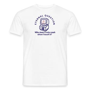 I.T Eternal Question T-Shirt - Men's T-Shirt - white - Front - AI Model Male 178 dark (178cm)