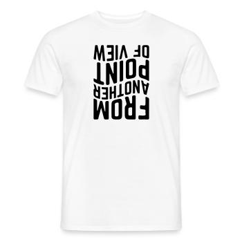 From another point of view - Men's T-Shirt - white - Front - AI Model Male 178 dark (178cm)