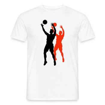 Volleyball Player Silhouette - Men's T-Shirt - white - Front - AI Model Male 178 dark (178cm)