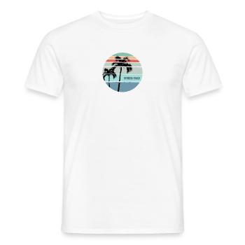 Cooler Hermosa Beach California Palm Tree Urlaub - Männer T-Shirt - Weiß - Vorne - AI Model Male 178 dark (178cm)