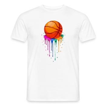 Basket-ball Basketteur Basketteur Joueur de basket-ball Cadeau - T-shirt homme - blanc - Devant - AI Model Male 178 dark (178cm)