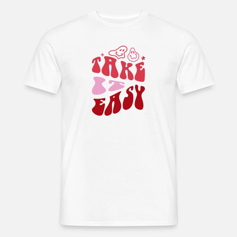 Take It Easy - Männer T-Shirt - Weiß