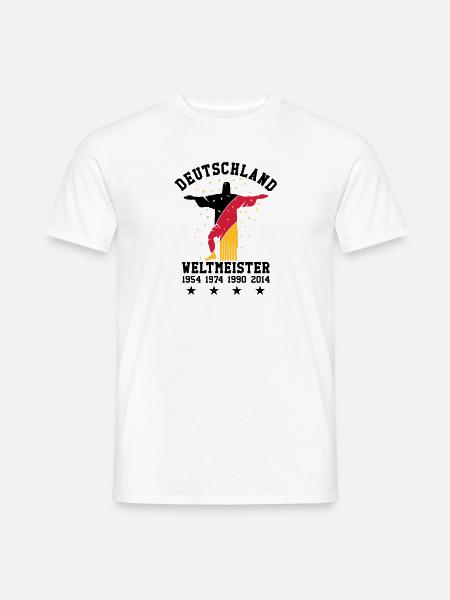 DEUTSCHLAND WELTMEISTER 1954,1974,1990, 2014 - Männer T-Shirt - Weiß