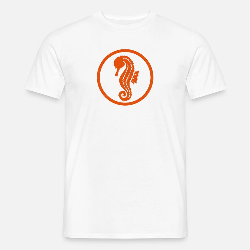 Seepferdchen - Männer T-Shirt - Weiß