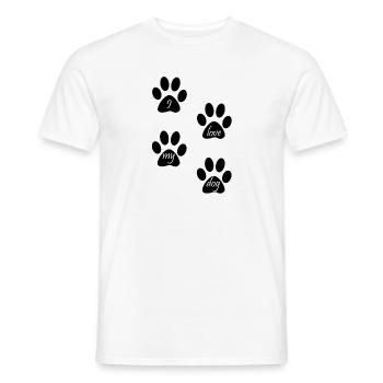 Chiens, chien, chien - T-shirt homme - blanc - Devant - AI Model Male 178 dark (178cm)