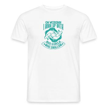 Hook up fishing - Männer T-Shirt - Weiß - Vorne - AI Model Male 178 dark (178cm)