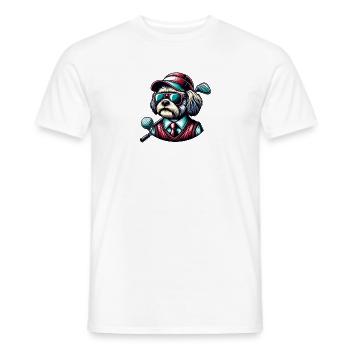 Bolonka Golfeurs Terrain de golf Propriétaires de chiens - T-shirt homme - blanc - Devant - AI Model Male 178 dark (178cm)