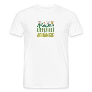 Plantes officiellement dépendantes des dictons de jardinier - T-shirt homme - blanc - Devant - AI Model Male 178 dark (178cm)