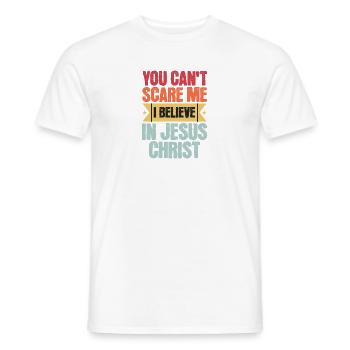 Retro Christian Don't Fear Me - Men's T-Shirt - white - Front - AI Model Male 178 dark (178cm)