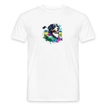 Bernhardiner Lustiges Golf Design Für Golfer - Männer T-Shirt - Weiß - Vorne - AI Model Male 178 dark (178cm)