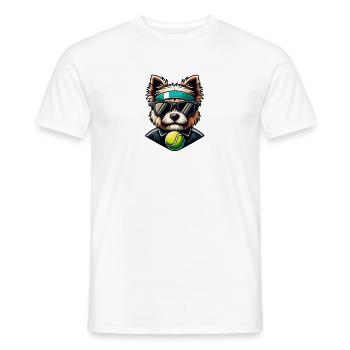 West Highland Terrier Westie Joueur de tennis Chien Maman - T-shirt homme - blanc - Devant - AI Model Male 178 dark (178cm)