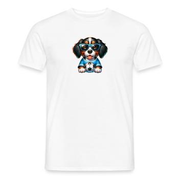 Berner Sennenhund Fußballspieler Champion Fan - Männer T-Shirt - Weiß - Vorne - AI Model Male 178 dark (178cm)
