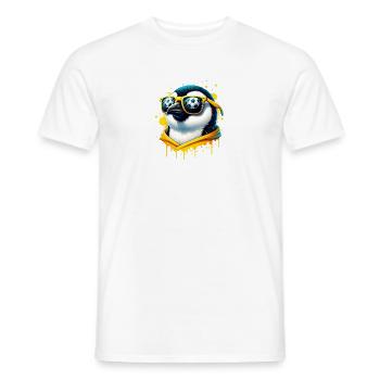 Pinguin Vogel Fußball Spieler Ball Champion Fan - Männer T-Shirt - Weiß - Vorne - AI Model Male 178 dark (178cm)