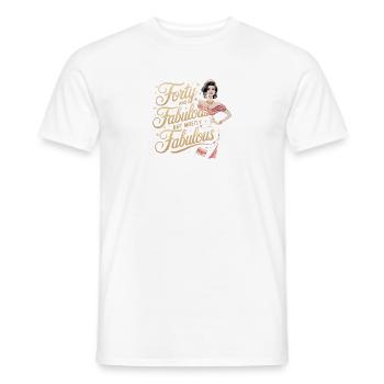 Forty and fabulous but mostly fabulous - Men's T-Shirt - white - Front - AI Model Male 178 dark (178cm)