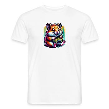 Spielender Hamster Mit Controller - Männer T-Shirt - Weiß - Vorne - AI Model Male 178 dark (178cm)