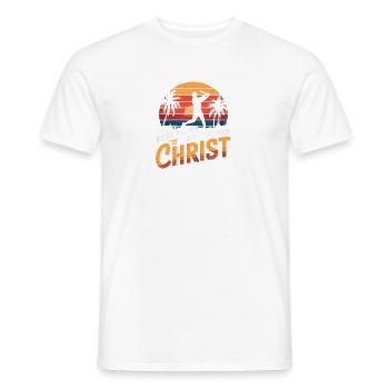 Baseball: All Through Christ - Philippians - Men's T-Shirt - white - Front - AI Model Male 178 dark (178cm)