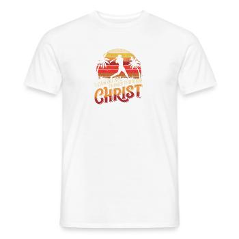 Ich Kann Alles Durch Christus Baseball Christlich - Männer T-Shirt - Weiß - Vorne - AI Model Male 178 dark (178cm)