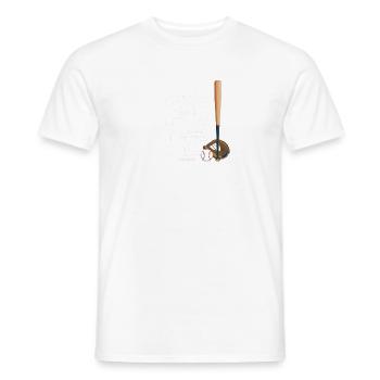 I can do everything through Christ Philippian Baseball - Men's T-Shirt - white - Front - AI Model Male 178 dark (178cm)