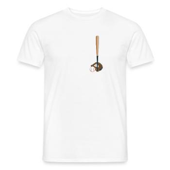 I can do everything through Christ Baseball Philippians - Men's T-Shirt - white - Front - AI Model Male 178 dark (178cm)