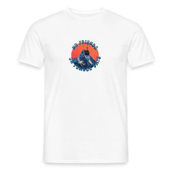 Pas d’amis les jours de poudreuse - T-shirt homme - blanc - Devant - AI Model Male 178 dark (178cm)