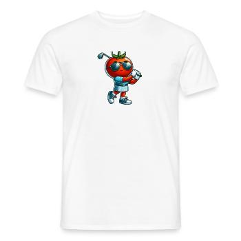 Funny Golf Tomato Cool Swing Vibes With - Men's T-Shirt - white - Front - AI Model Male 178 dark (178cm)