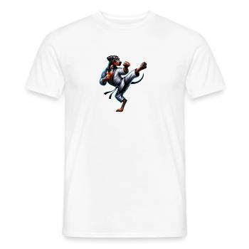 Karate Rodesian Ridgeback Hundekunst - Männer T-Shirt - Weiß - Vorne - AI Model Male 178 dark (178cm)
