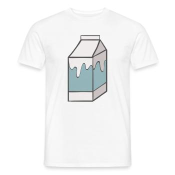 milk - Men's T-Shirt - white - Front - AI Model Male 178 dark (178cm)