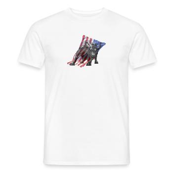 Börsenbulle von der Wall Street - Männer T-Shirt - Weiß - Vorne - AI Model Male 178 dark (178cm)