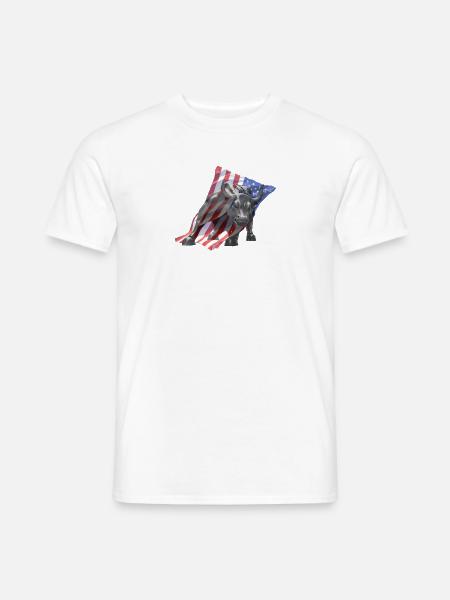 Giełdowy byk z Wall Street - T-shirt męski - biały