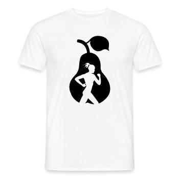 Healthy fruit Harloopster in pear dietiste - Men's T-Shirt - white - Front - AI Model Male 178 dark (178cm)