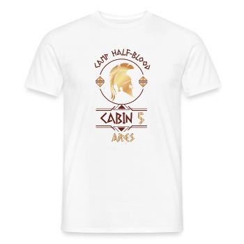 Cabin #5 in Camp Half Blood, Child of Ares - Men's T-Shirt - white - Front - AI Model Male 178 dark (178cm)