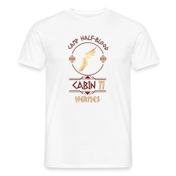 Cabin #11 in Camp Half Blood, Child of Hermes - Men's T-Shirt - white - Front - AI Model Male 178 dark (178cm)