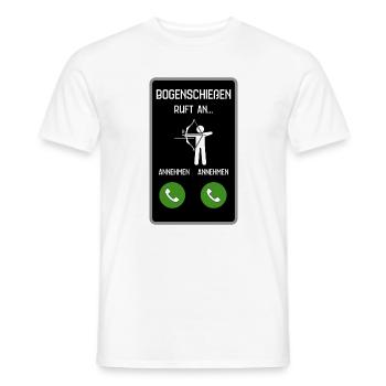 Bogenschießen ruft an - Männer T-Shirt - Weiß - Vorne - AI Model Male 178 dark (178cm)