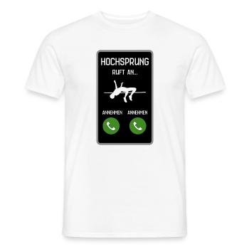 Hochsprung ruft an - Männer T-Shirt - Weiß - Vorne - AI Model Male 178 dark (178cm)