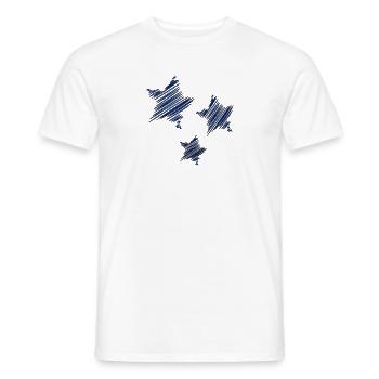 STERN. STERNE. STERN. STERNE. FEST. JAHRESTAG - Männer T-Shirt - Weiß - Vorne - AI Model Male 178 dark (178cm)