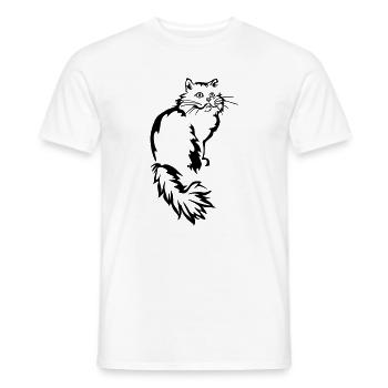 Perser - Perserkatze - Männer T-Shirt - Weiß - Vorne - AI Model Male 178 dark (178cm)