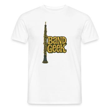 Groupe de musique rétro Groupe de hautbois Geek - T-shirt homme - blanc - Devant - AI Model Male 178 dark (178cm)